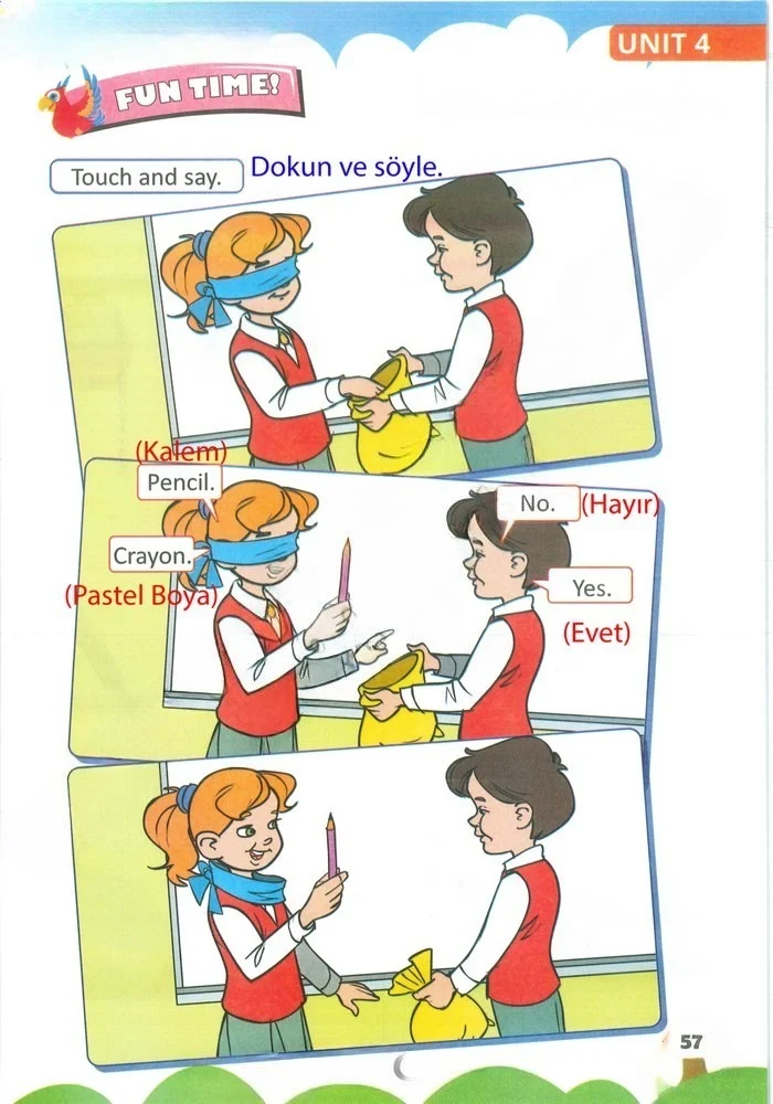 2. Sınıf İngilizce Ders Kitabı Cevapları Sözcü Yayıncılık Sayfa 57 Çözüm Görseli