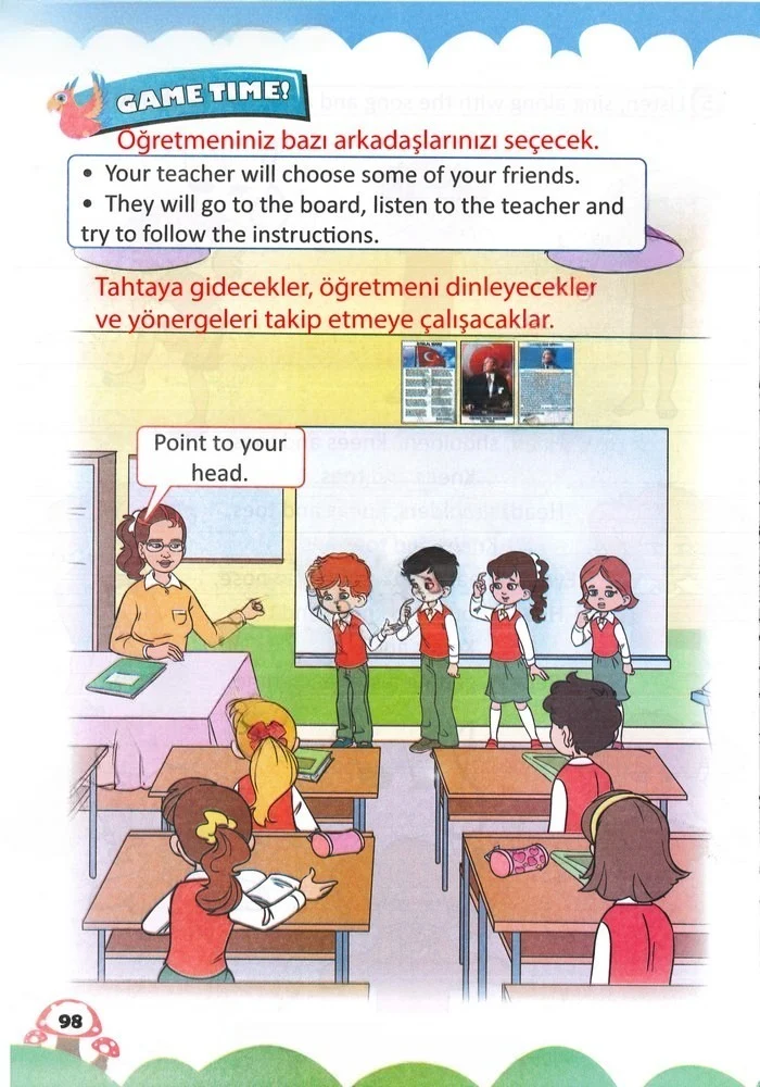 2. Sınıf İngilizce Ders Kitabı Cevapları Sözcü Yayıncılık Sayfa 98 Çözüm Görseli