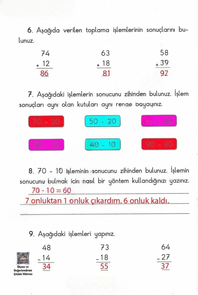 2. Sınıf Matematik Ders Kitabı Cevapları Anka Yayınları Sayfa 94 Çözüm Görseli