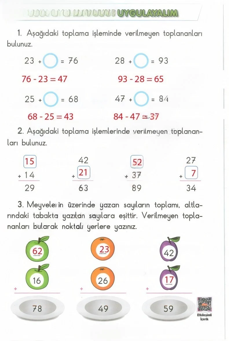 2. Sınıf Matematik Ders Kitabı Cevapları Anka Yayınları Sayfa 99 Çözüm Görseli