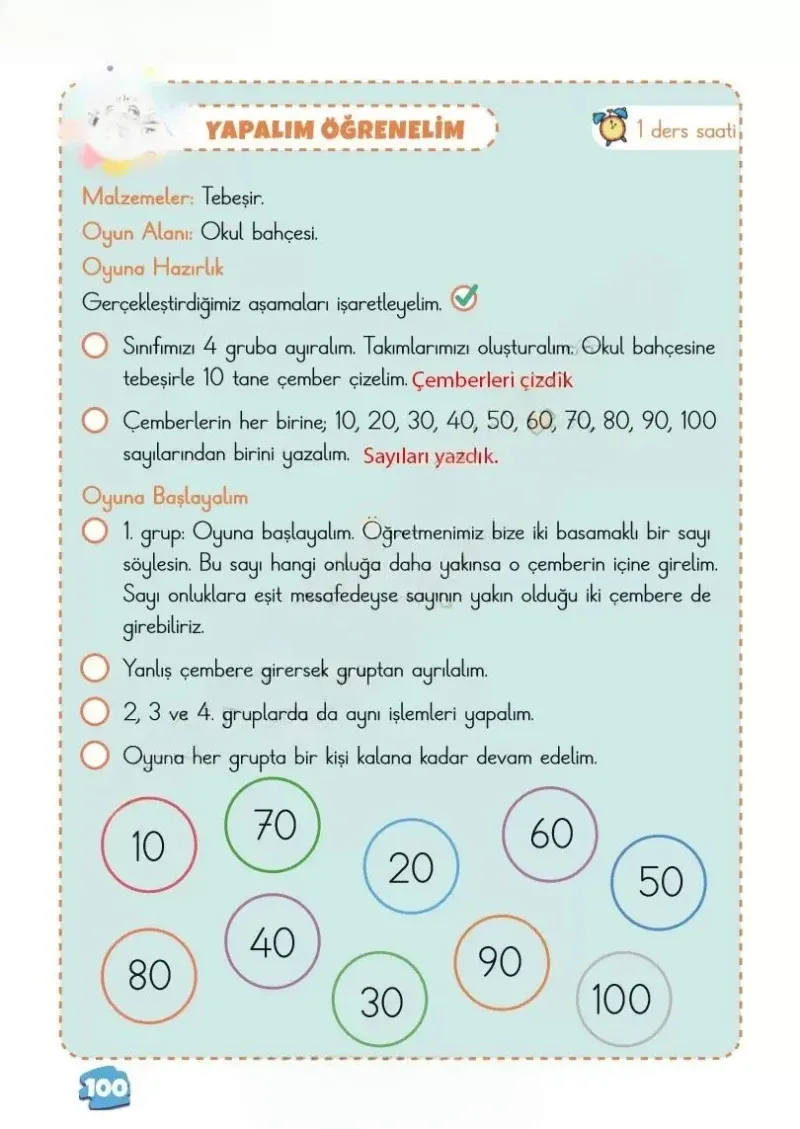 2. Sınıf Matematik Ders Kitabı Cevapları Meb Yayınları 1.Kitap Sayfa 100 Çözüm Görseli