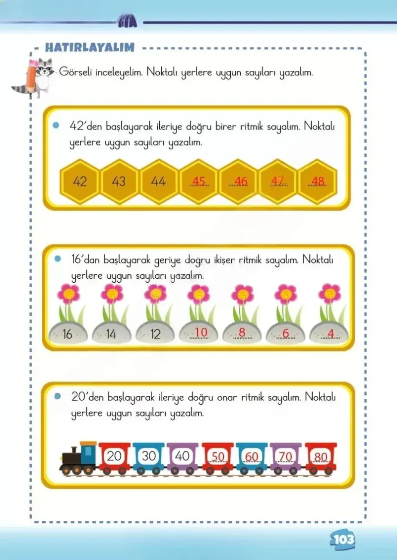 2. Sınıf Matematik Ders Kitabı Cevapları Meb Yayınları 1.Kitap Sayfa 103 Çözüm Görseli