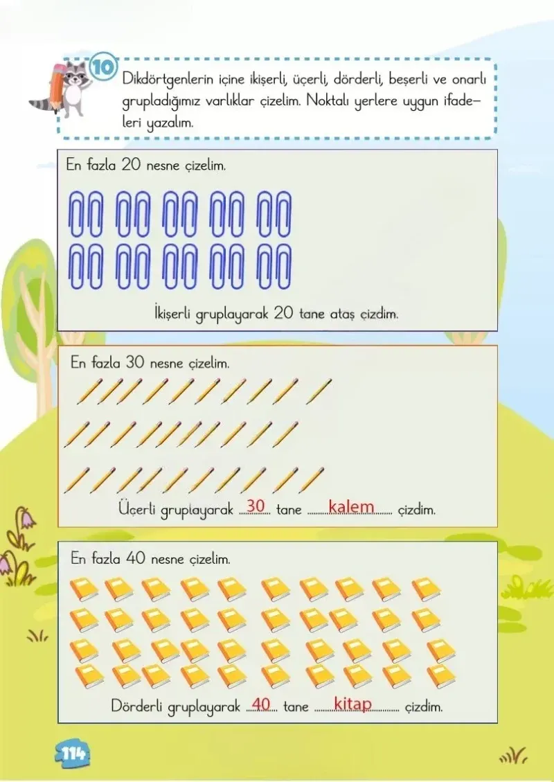 2. Sınıf Matematik Ders Kitabı Cevapları Meb Yayınları 1.Kitap Sayfa 114 Çözüm Görseli