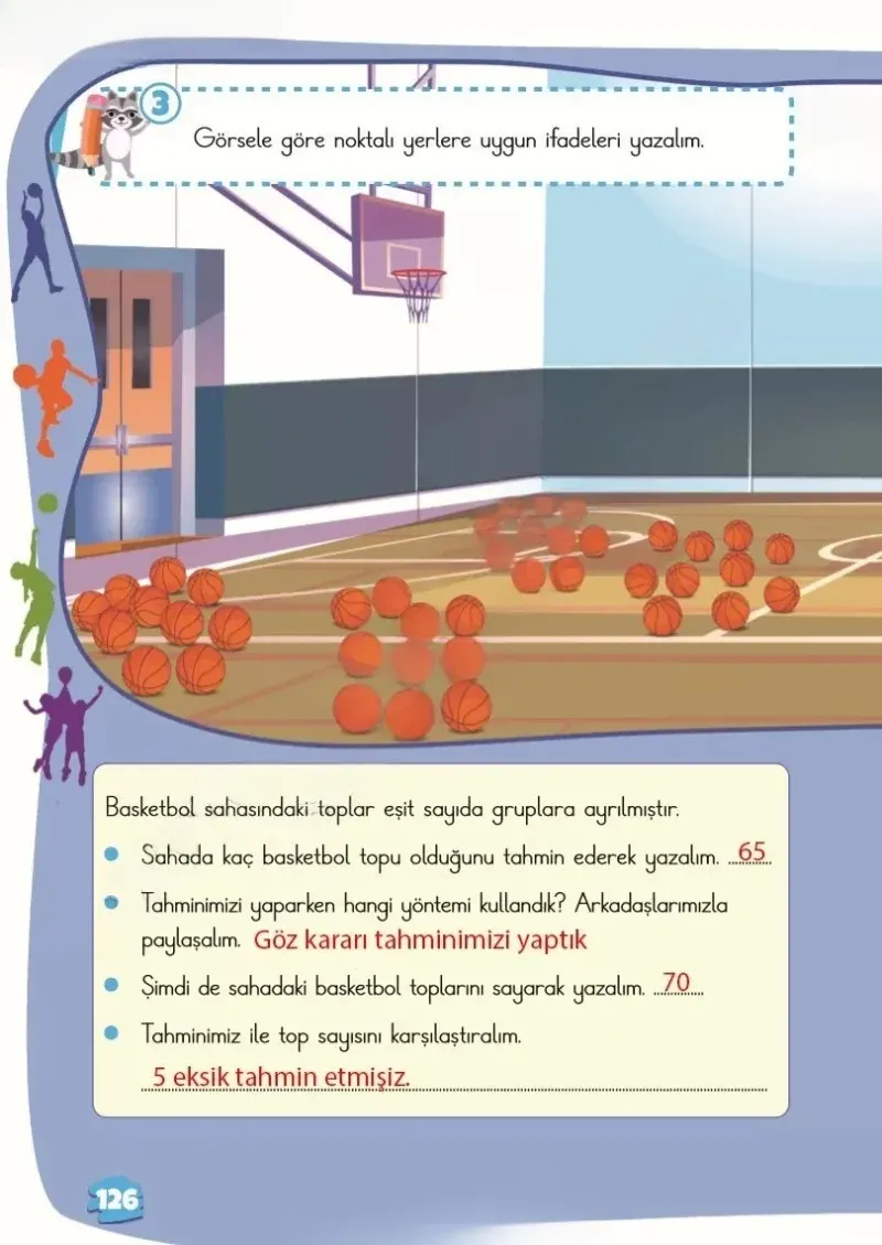 2. Sınıf Matematik Ders Kitabı Cevapları Meb Yayınları 1.Kitap Sayfa 126 Çözüm Görseli