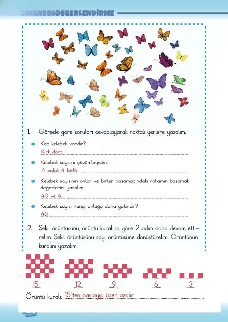 2. Sınıf Matematik Ders Kitabı Cevapları Meb Yayınları 1.Kitap Sayfa 128 Çözüm Görseli