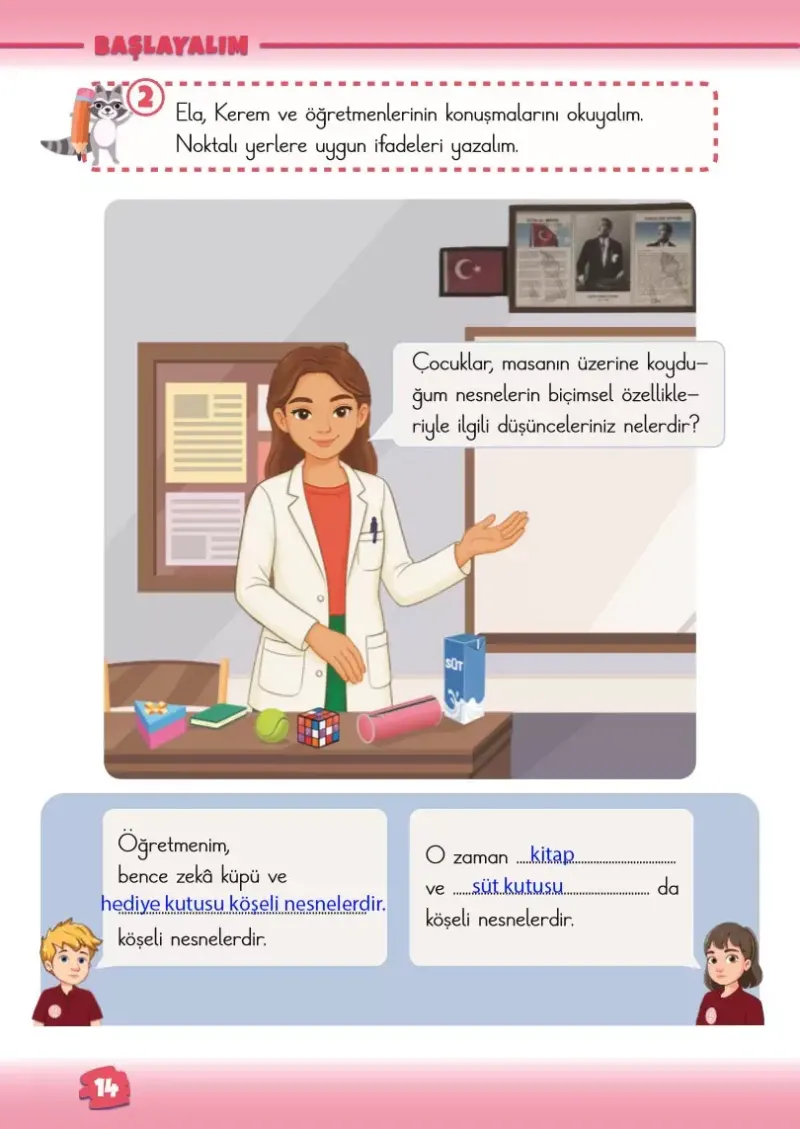 2. Sınıf Matematik Ders Kitabı Cevapları Meb Yayınları 1. Kitap Sayfa 14 Çözüm Görseli