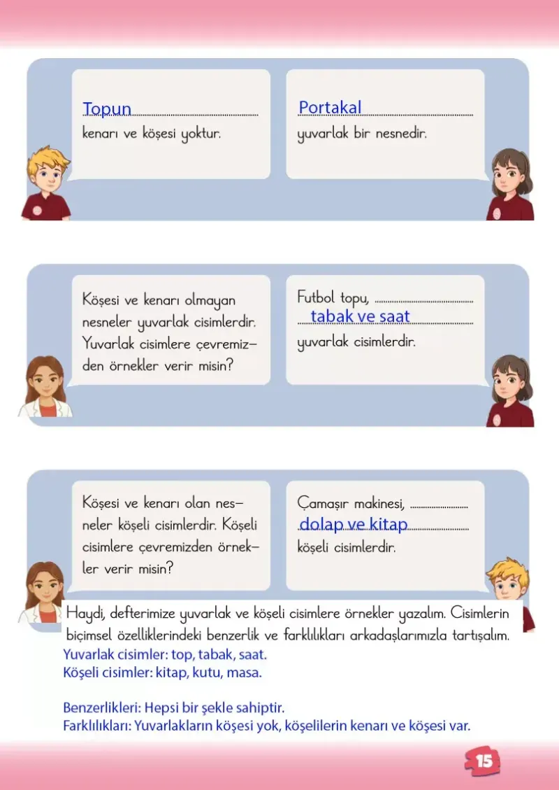 2. Sınıf Matematik Ders Kitabı Cevapları Meb Yayınları 1. Kitap Sayfa 15 Çözüm Görseli