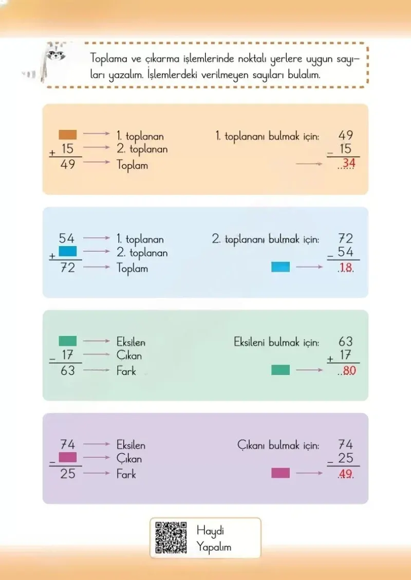 2. Sınıf Matematik Ders Kitabı Cevapları Meb Yayınları 1.Kitap Sayfa 156 Çözüm Görseli