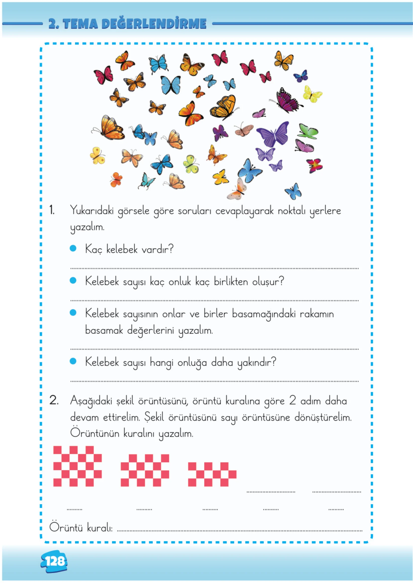 2. Sınıf Matematik Ders Kitabı Cevapları Meb Yayınları 1. Kitap Sayfa 128