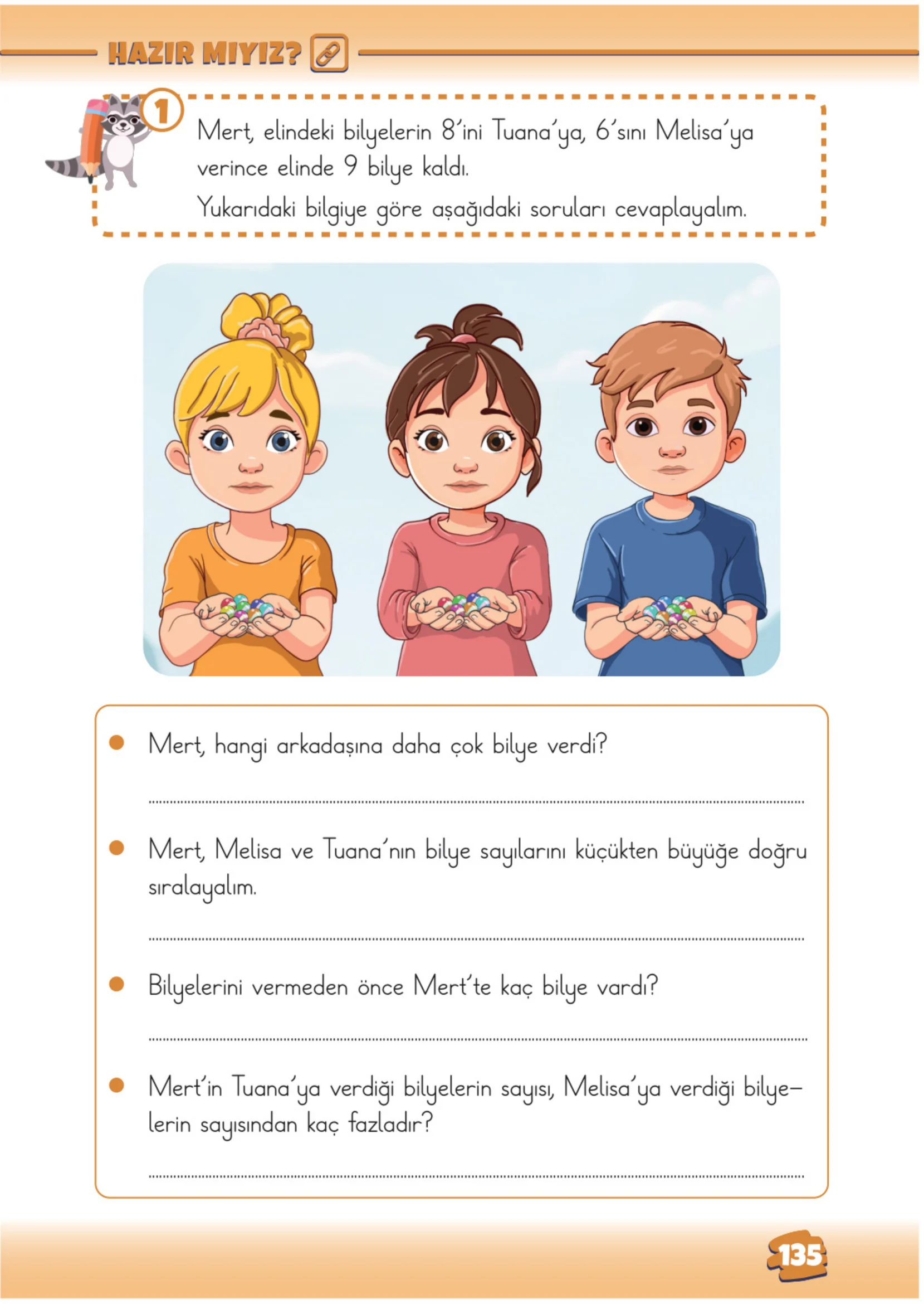 2. Sınıf Matematik Ders Kitabı Cevapları Meb Yayınları 1. Kitap Sayfa 135