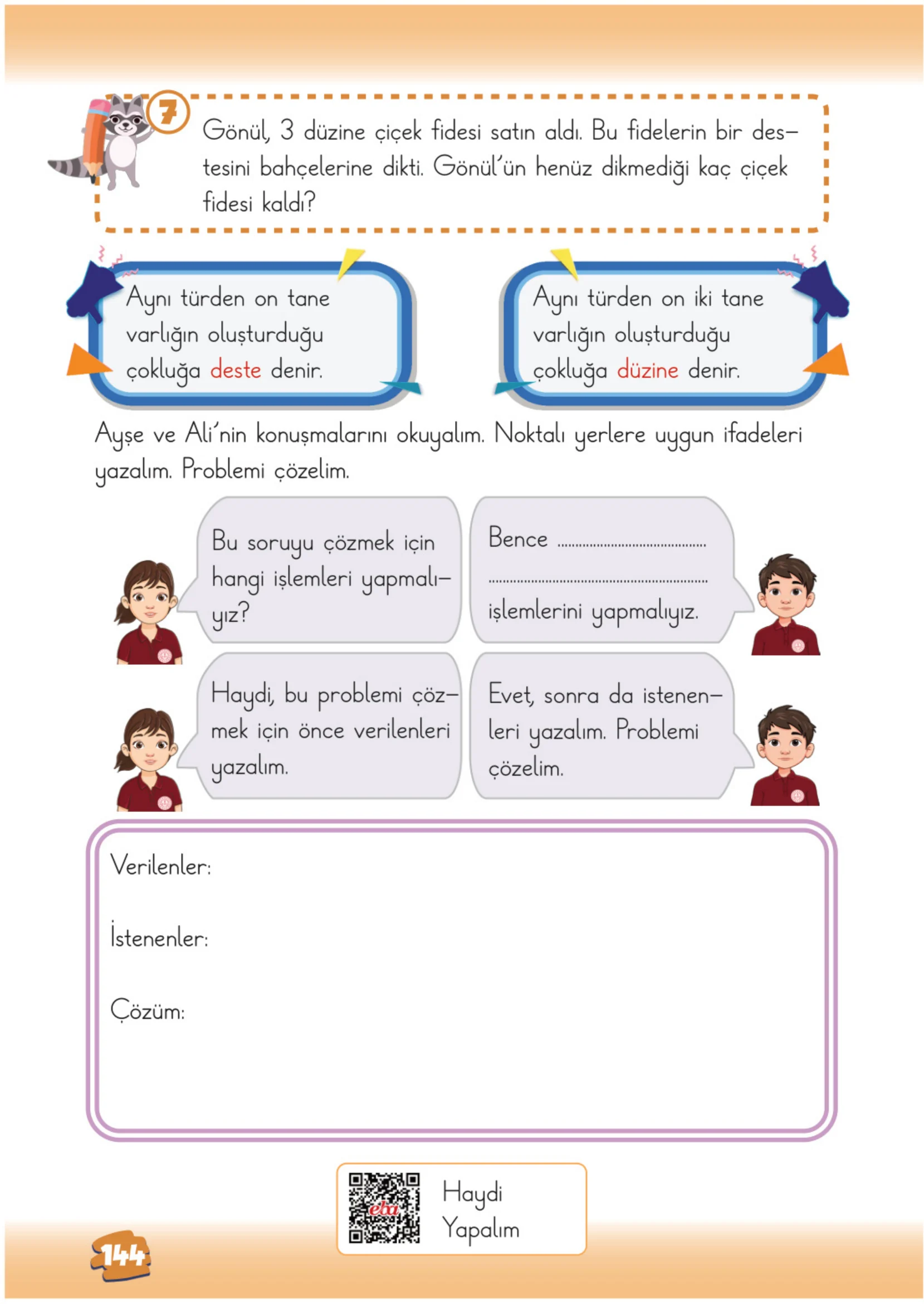 2. Sınıf Matematik Ders Kitabı Cevapları Meb Yayınları 1. Kitap Sayfa 144