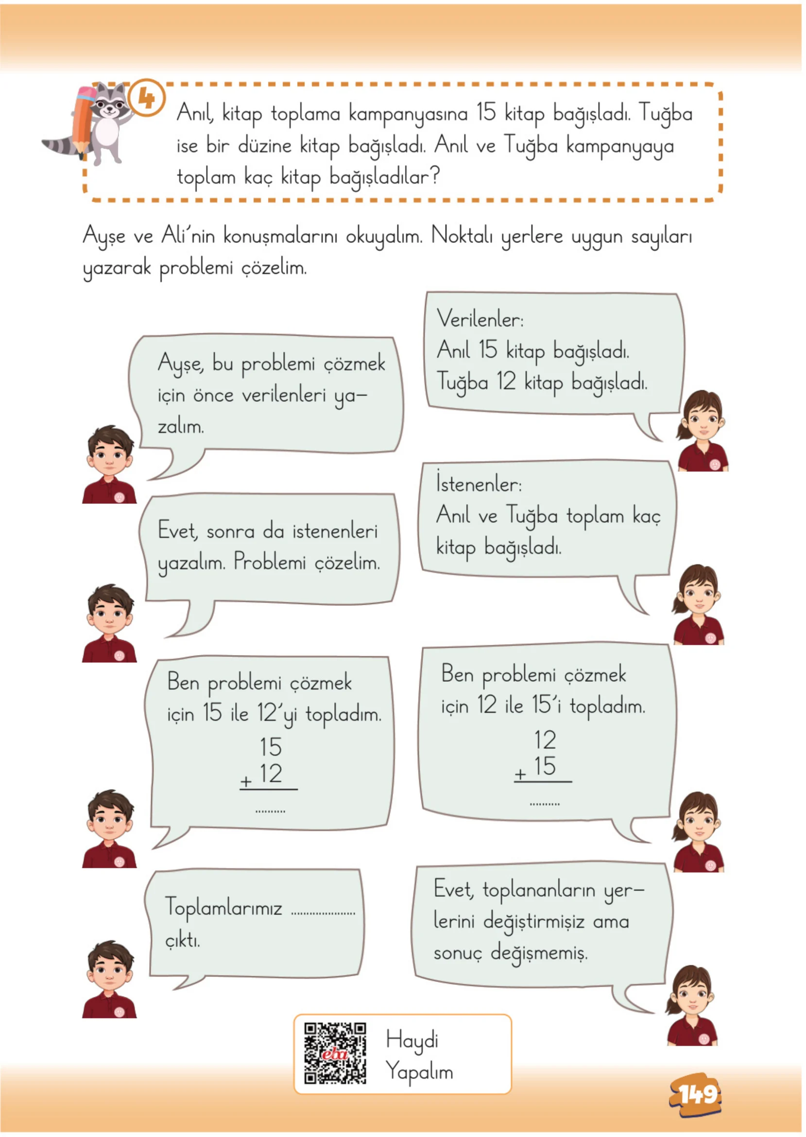 2. Sınıf Matematik Ders Kitabı Cevapları Meb Yayınları 1. Kitap Sayfa 149