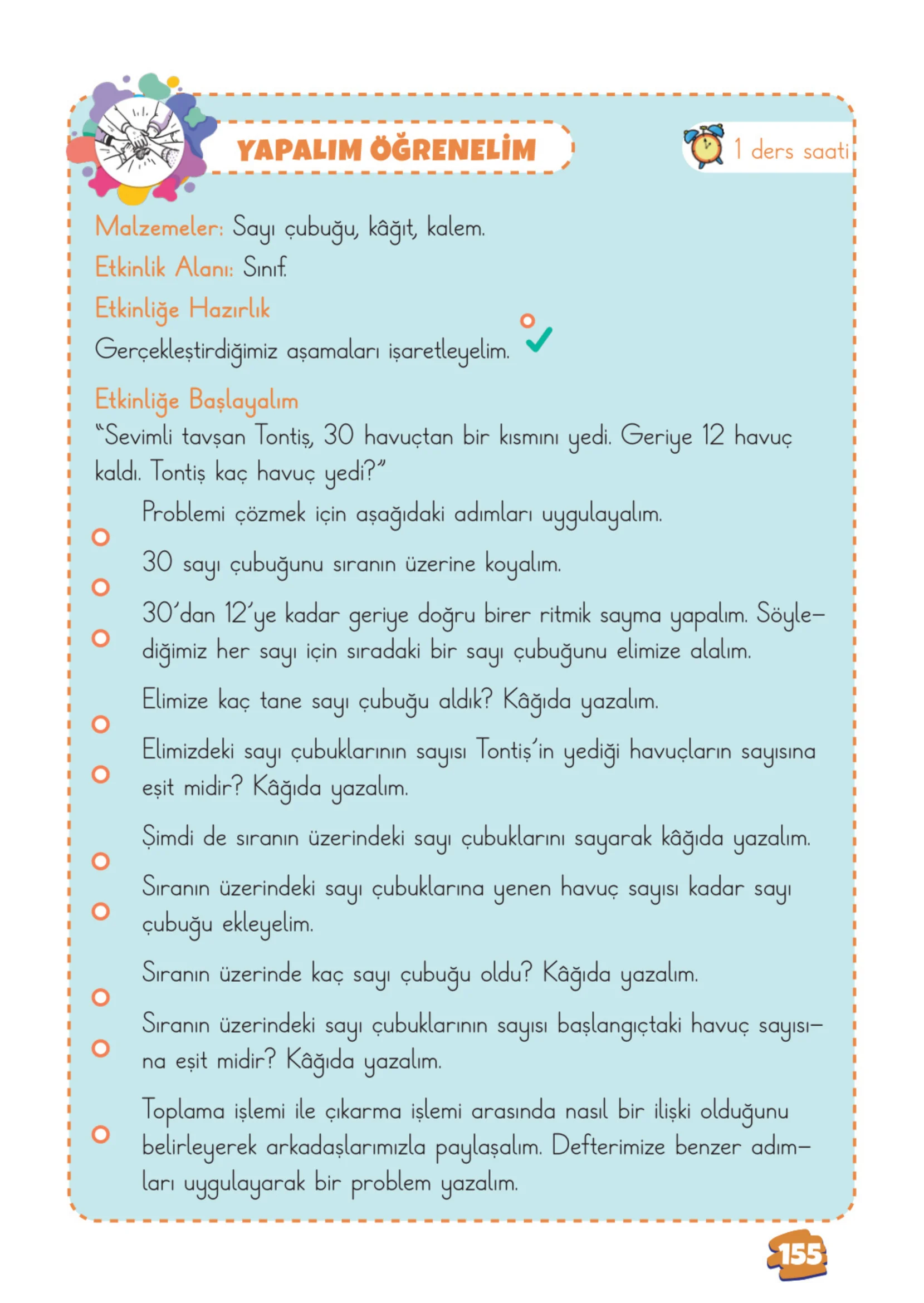 2. Sınıf Matematik Ders Kitabı Cevapları Meb Yayınları 1. Kitap Sayfa 155