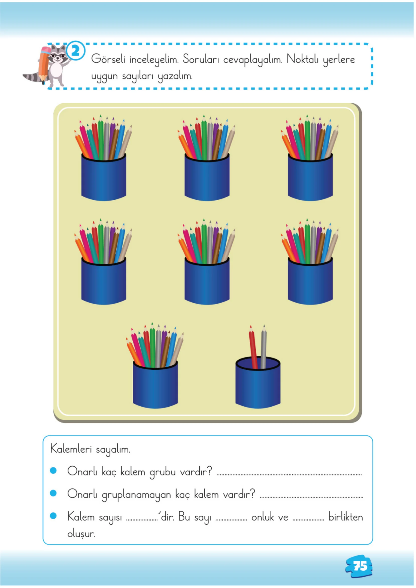 2. Sınıf Matematik Ders Kitabı Cevapları Meb Yayınları 1. Kitap Sayfa 75