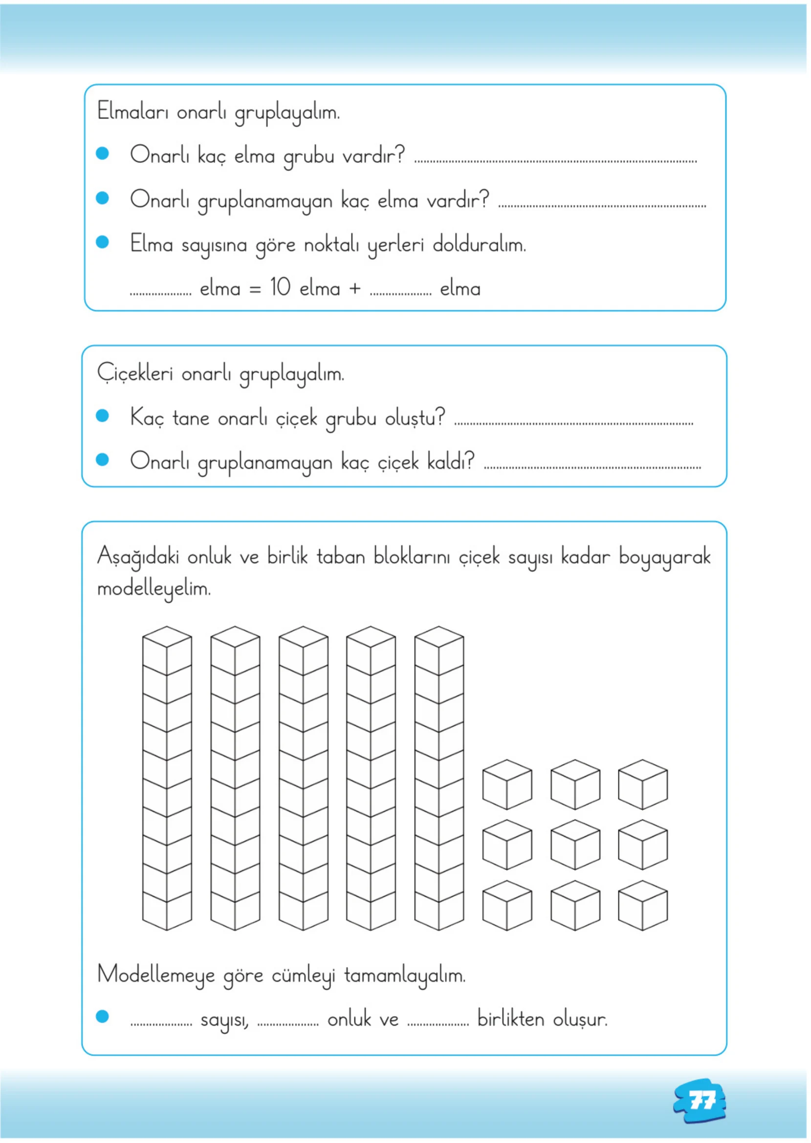 2. Sınıf Matematik Ders Kitabı Cevapları Meb Yayınları 1. Kitap Sayfa 77