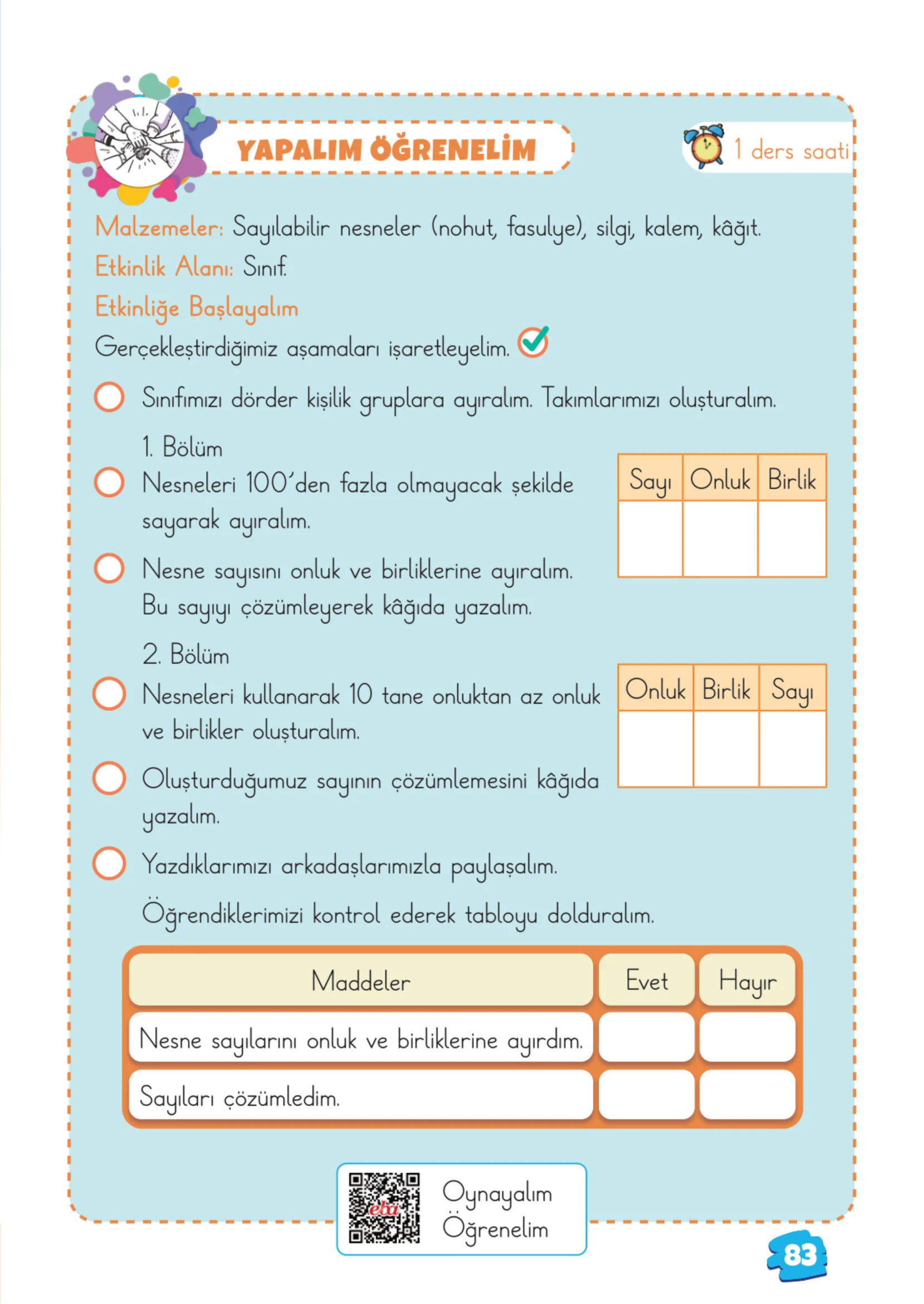 2. Sınıf Matematik Ders Kitabı Cevapları Meb Yayınları 1. Kitap Sayfa 83