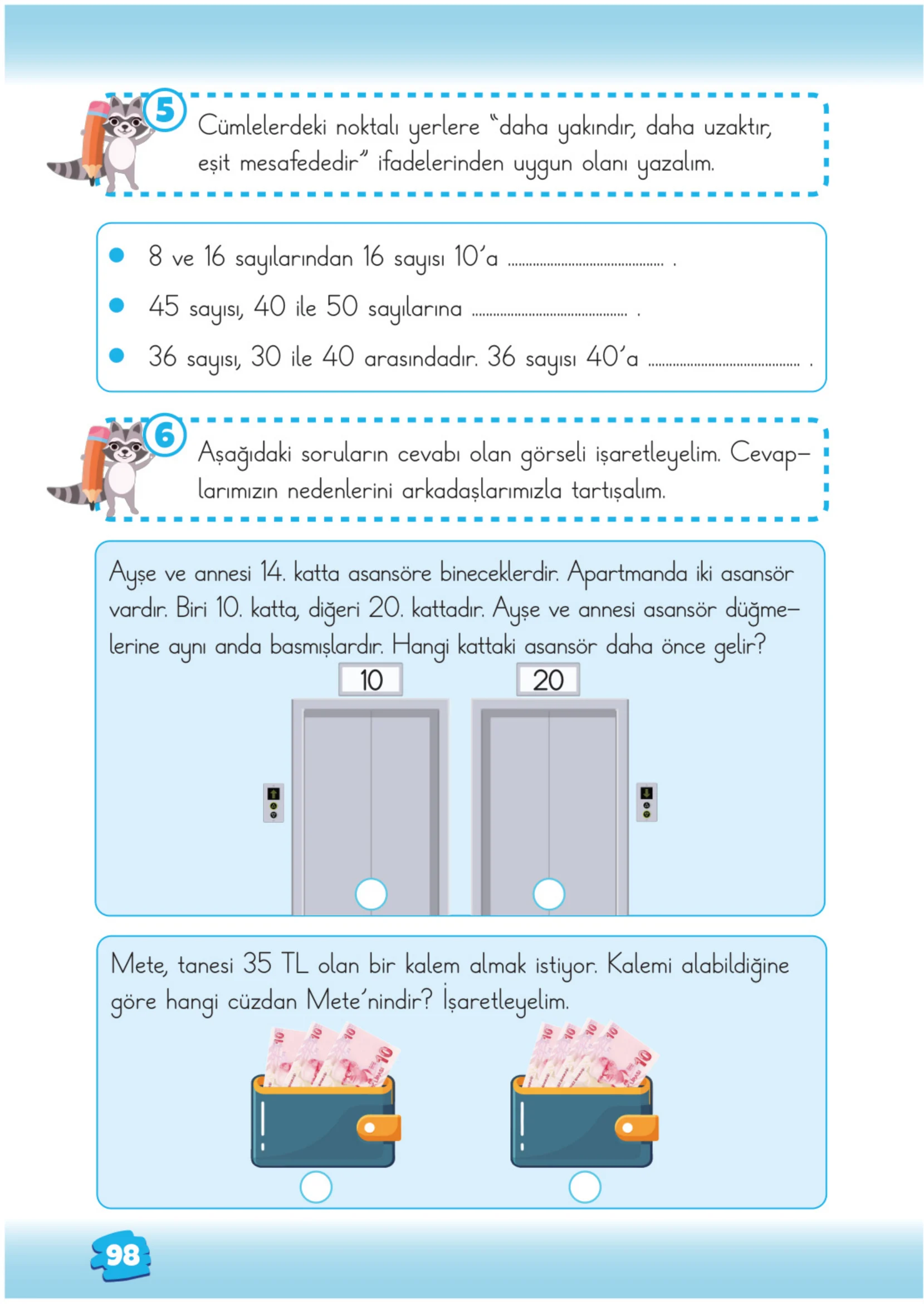 2. Sınıf Matematik Ders Kitabı Cevapları Meb Yayınları 1. Kitap Sayfa 98
