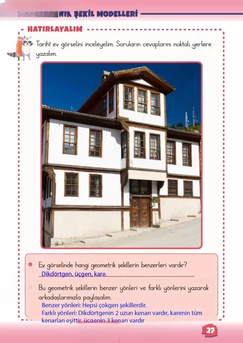 2. Sınıf Matematik Ders Kitabı Cevapları Meb Yayınları 1.Kitap Sayfa 27 Çözüm Görseli