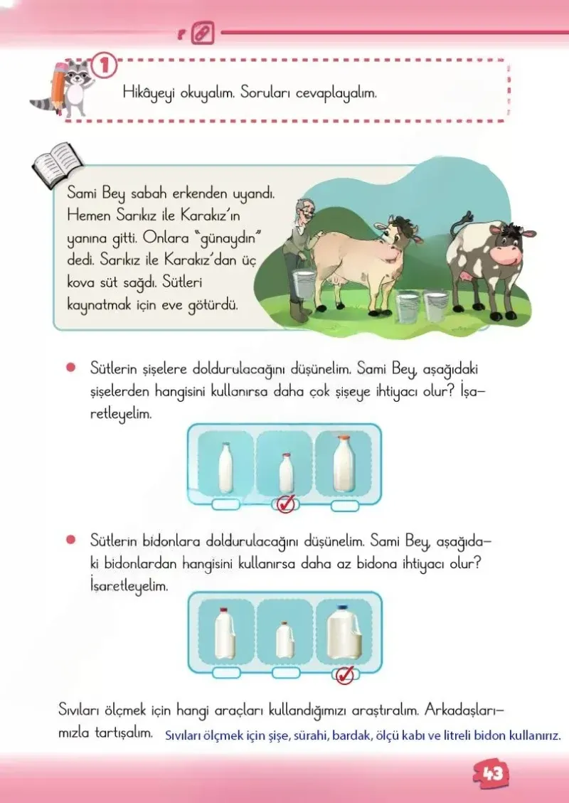 2. Sınıf Matematik Ders Kitabı Cevapları Meb Yayınları 1.Kitap Sayfa 43 Çözüm Görseli
