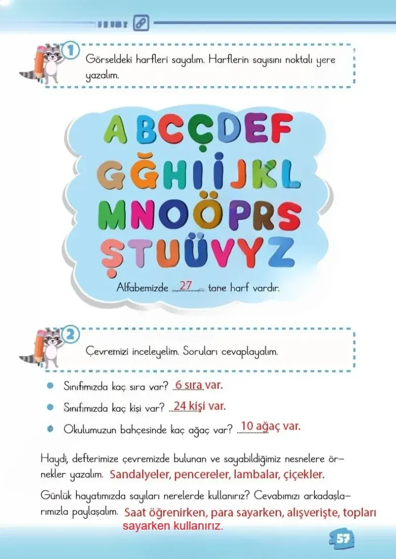 2. Sınıf Matematik Ders Kitabı Cevapları Meb Yayınları 1.Kitap Sayfa 57 Çözüm Görseli