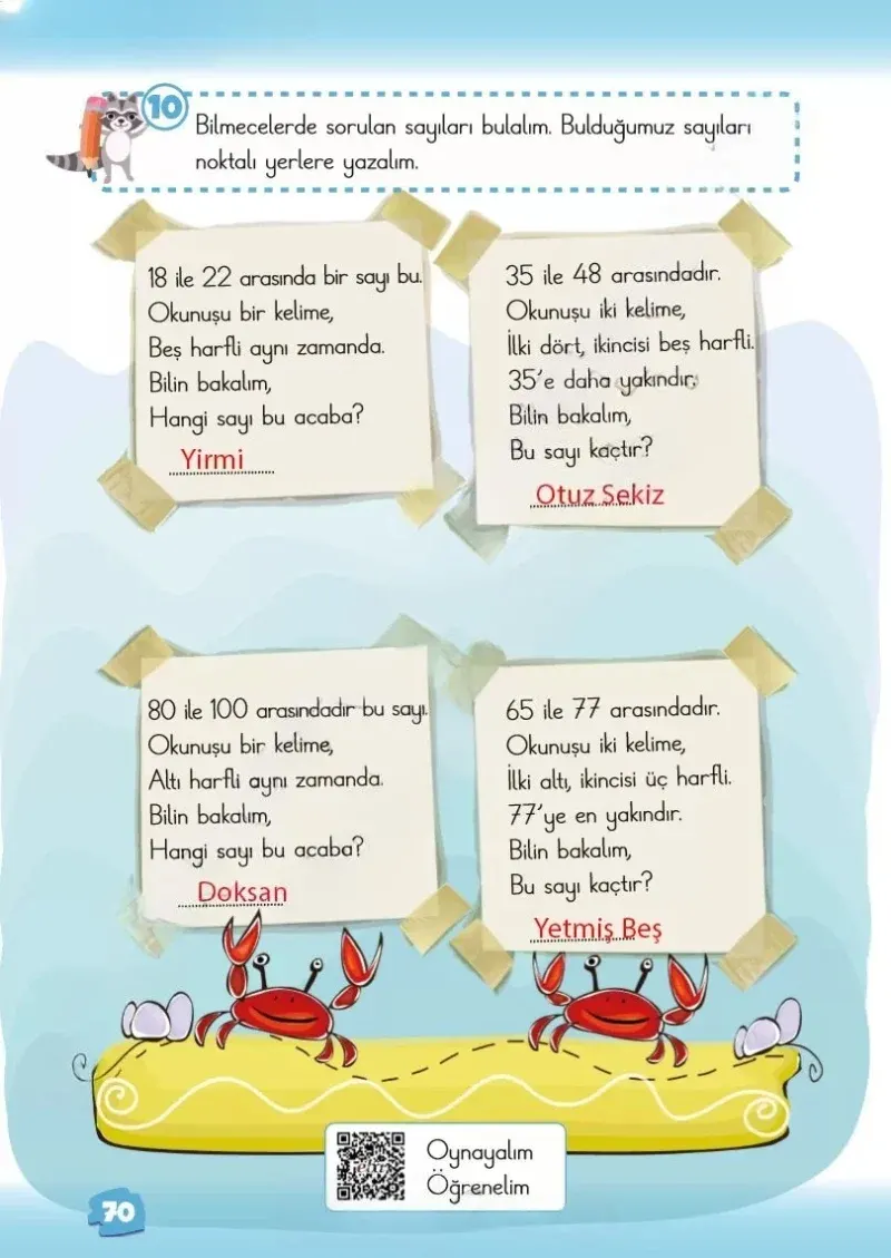 2. Sınıf Matematik Ders Kitabı Cevapları Meb Yayınları 1.Kitap Sayfa 70 Çözüm Görseli