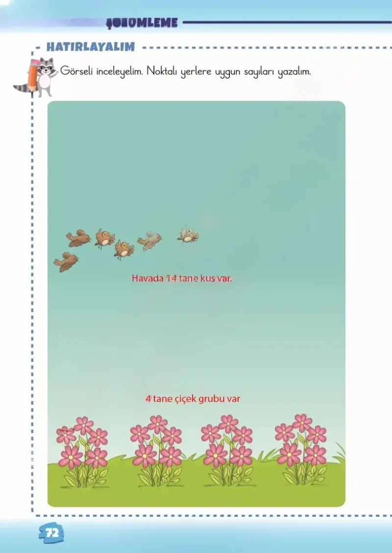 2. Sınıf Matematik Ders Kitabı Cevapları Meb Yayınları 1.Kitap Sayfa 72 Çözüm Görseli