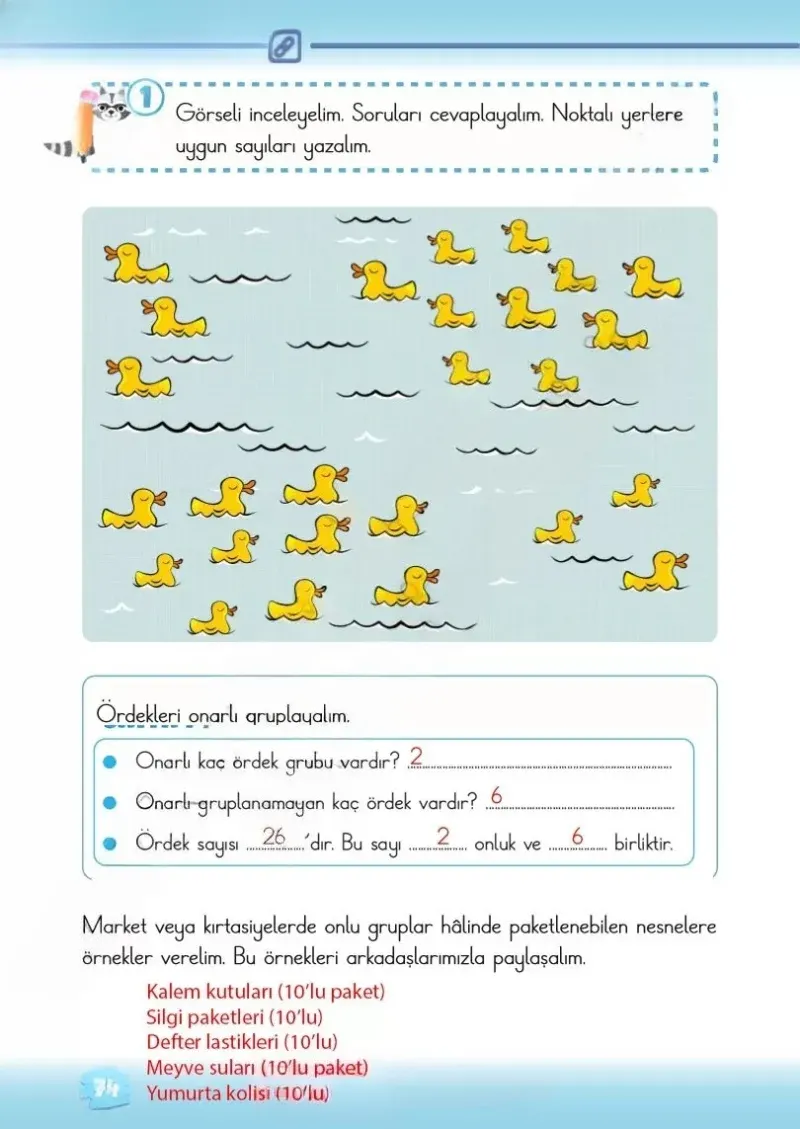 2. Sınıf Matematik Ders Kitabı Cevapları Meb Yayınları 1.Kitap Sayfa 74 Çözüm Görseli