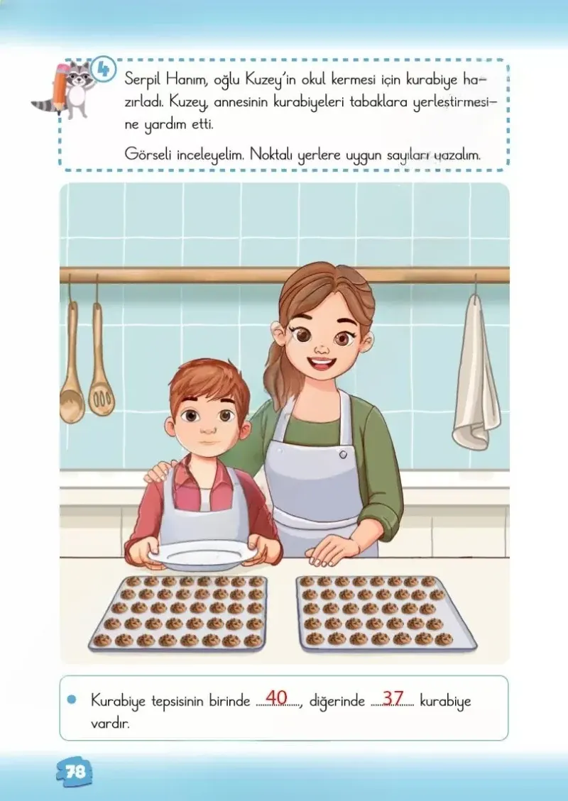 2. Sınıf Matematik Ders Kitabı Cevapları Meb Yayınları 1.Kitap Sayfa 78 Çözüm Görseli