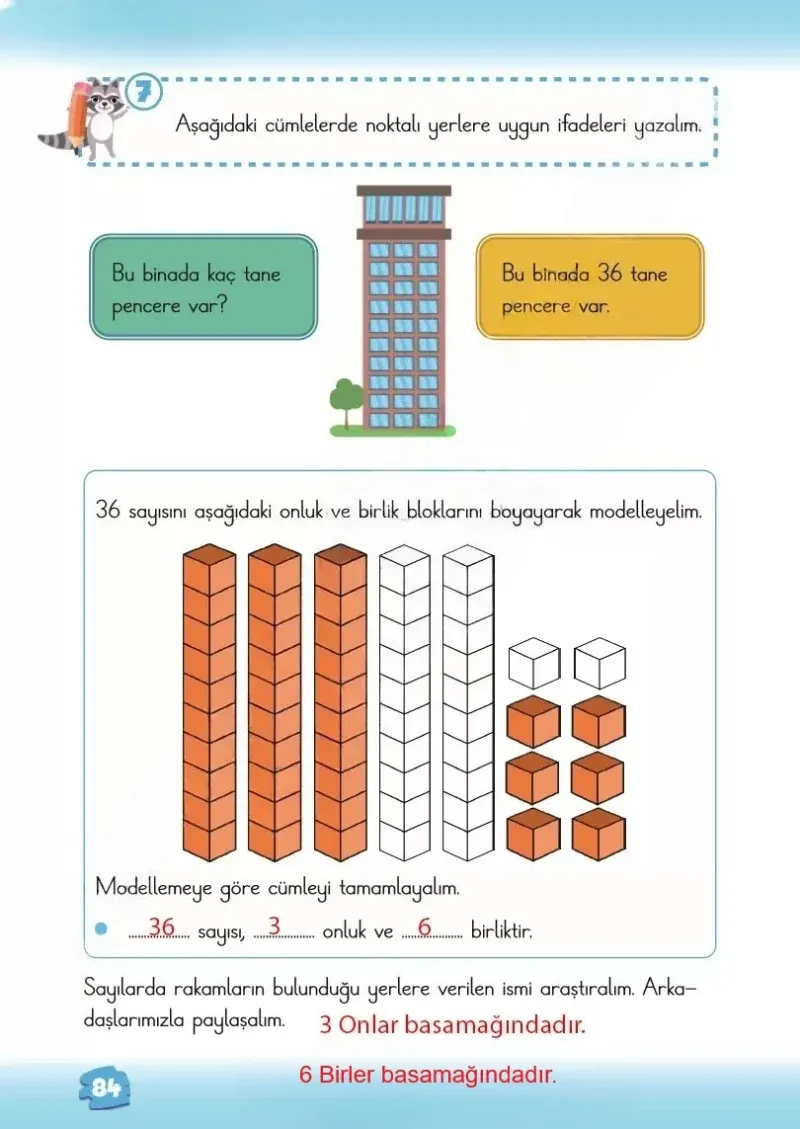 2. Sınıf Matematik Ders Kitabı Cevapları Meb Yayınları 1.Kitap Sayfa 84 Çözüm Görseli