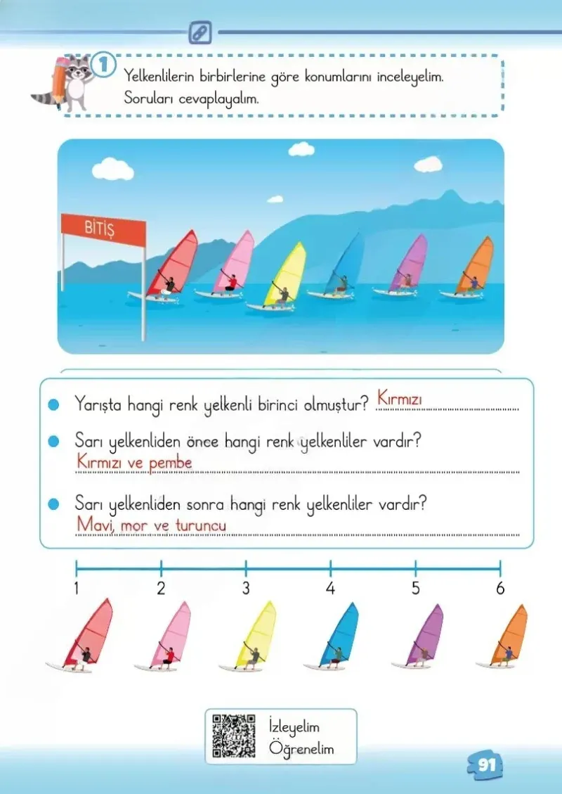 2. Sınıf Matematik Ders Kitabı Cevapları Meb Yayınları 1.Kitap Sayfa 91 Çözüm Görseli