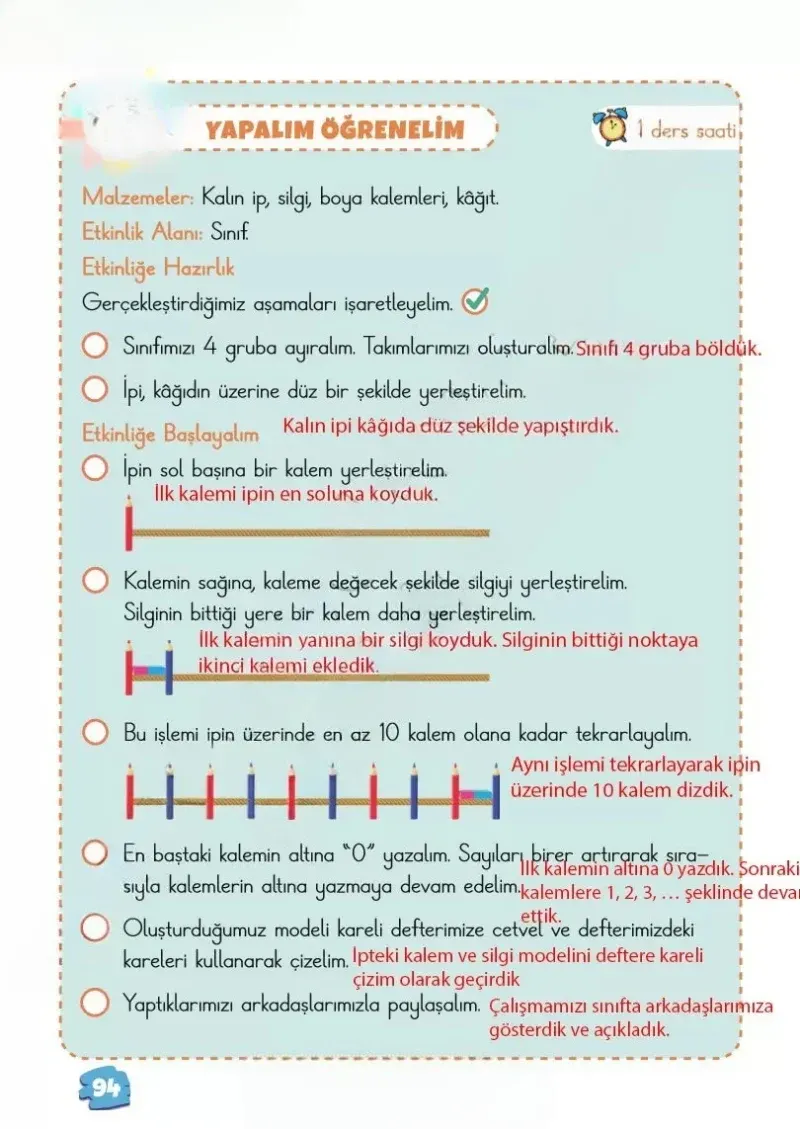 2. Sınıf Matematik Ders Kitabı Cevapları Meb Yayınları 1.Kitap Sayfa 94 Çözüm Görseli