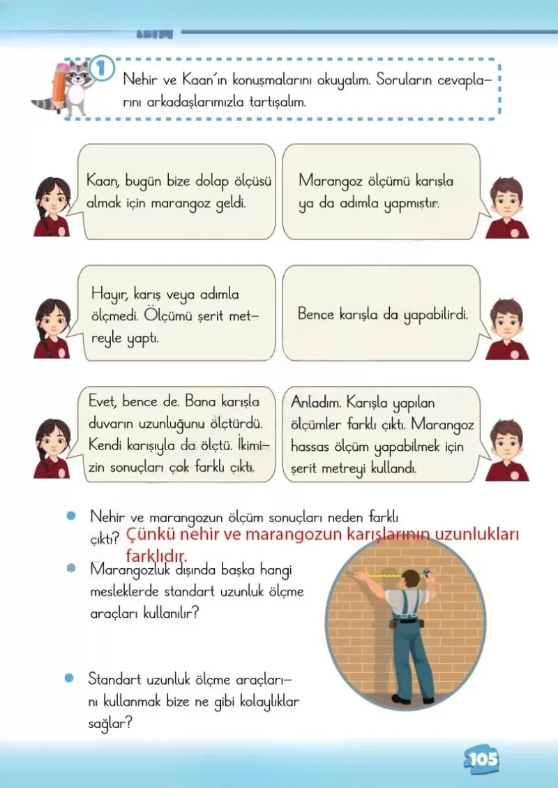 2. Sınıf Matematik Ders Kitabı Cevapları Meb Yayınları 2. Kitap Sayfa 105 Çözüm Görseli