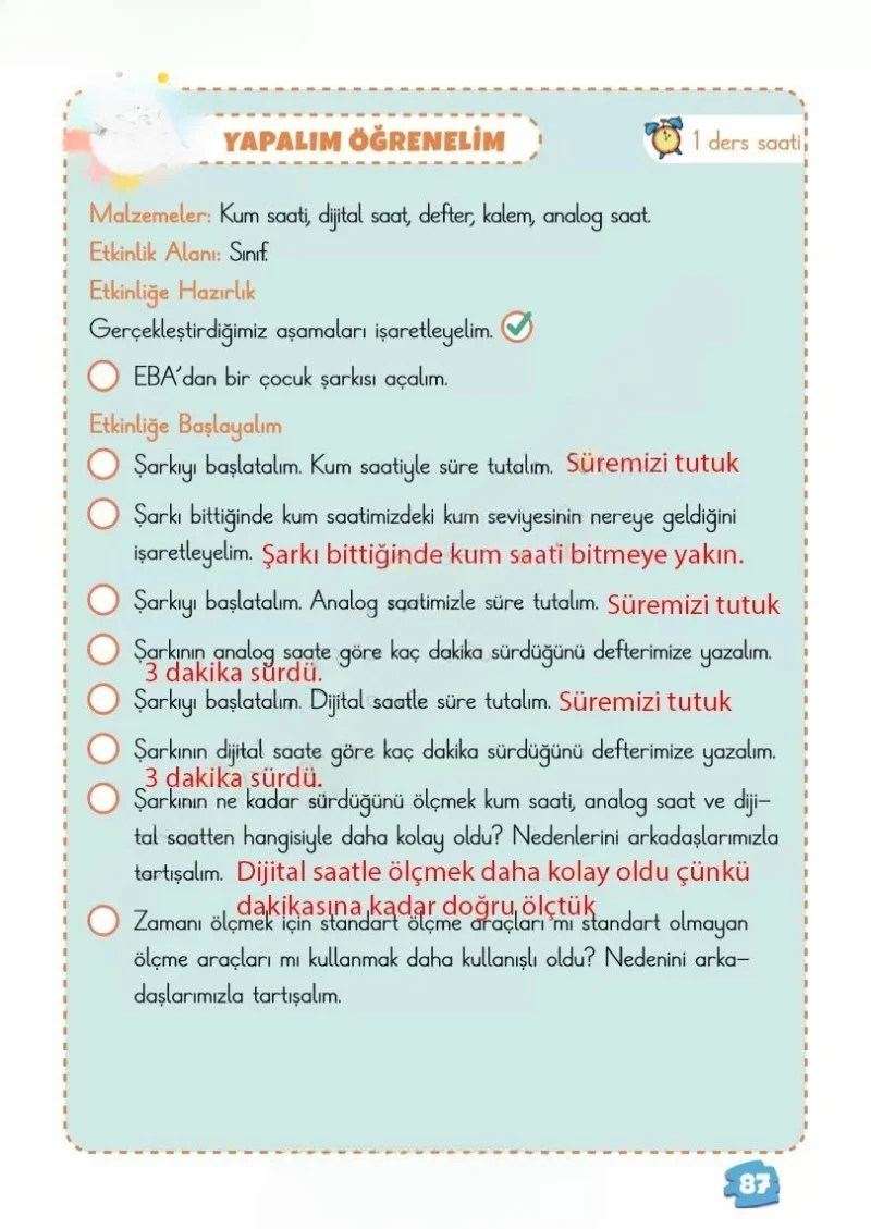 2. Sınıf Matematik Ders Kitabı Cevapları Meb Yayınları 2. Kitap Sayfa 87 Çözüm Görseli
