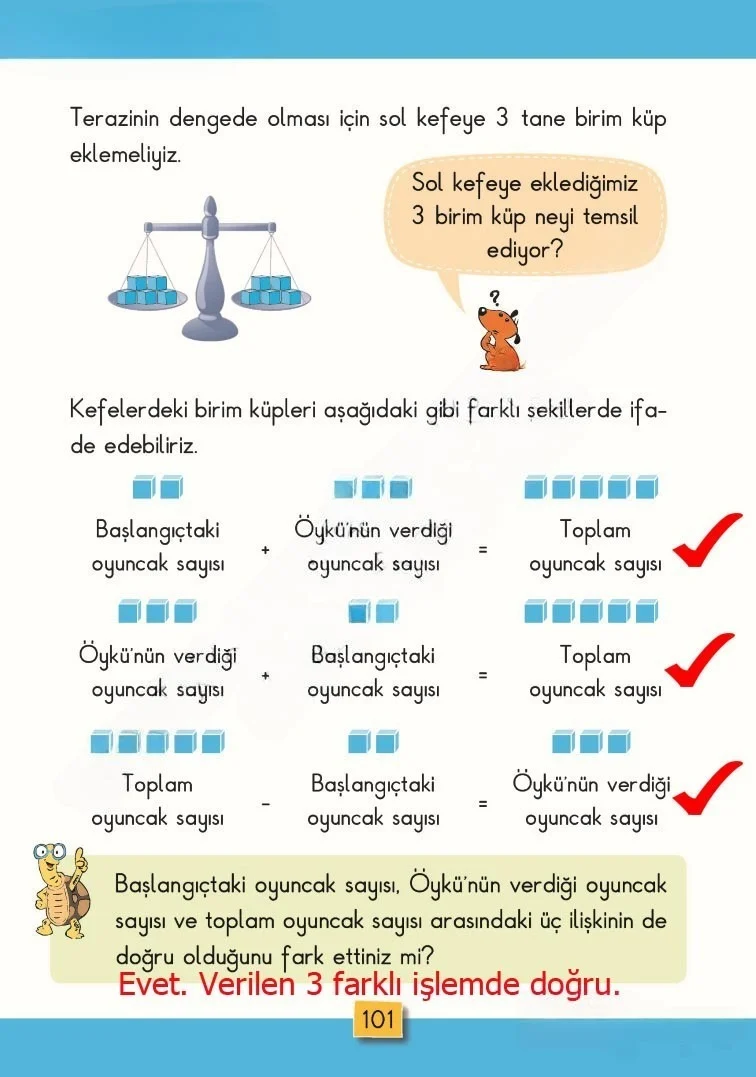 2. Sınıf Matematik Ders Kitabı Cevapları MHG Yayınları Sayfa 101 Çözüm Görseli