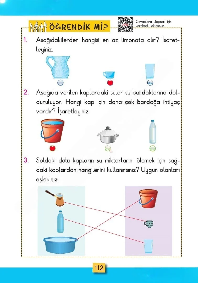 2. Sınıf Matematik Ders Kitabı Cevapları MHG Yayınları Sayfa 112 Çözüm Görseli