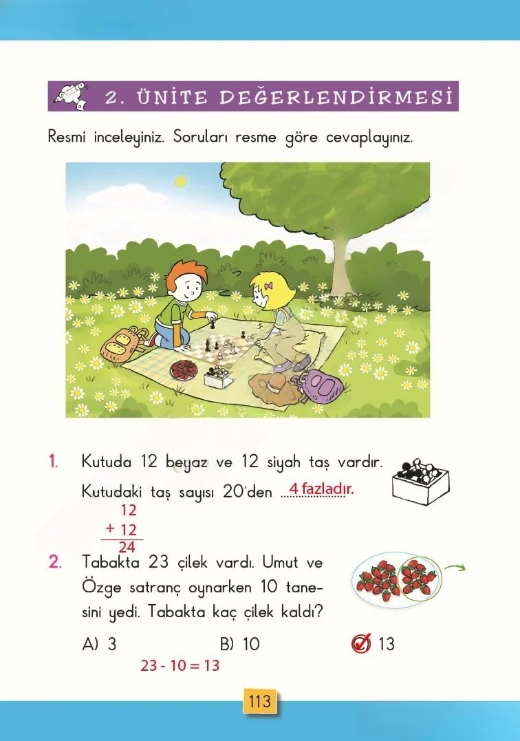 2. Sınıf Matematik Ders Kitabı Cevapları MHG Yayınları Sayfa 113 Çözüm Görseli