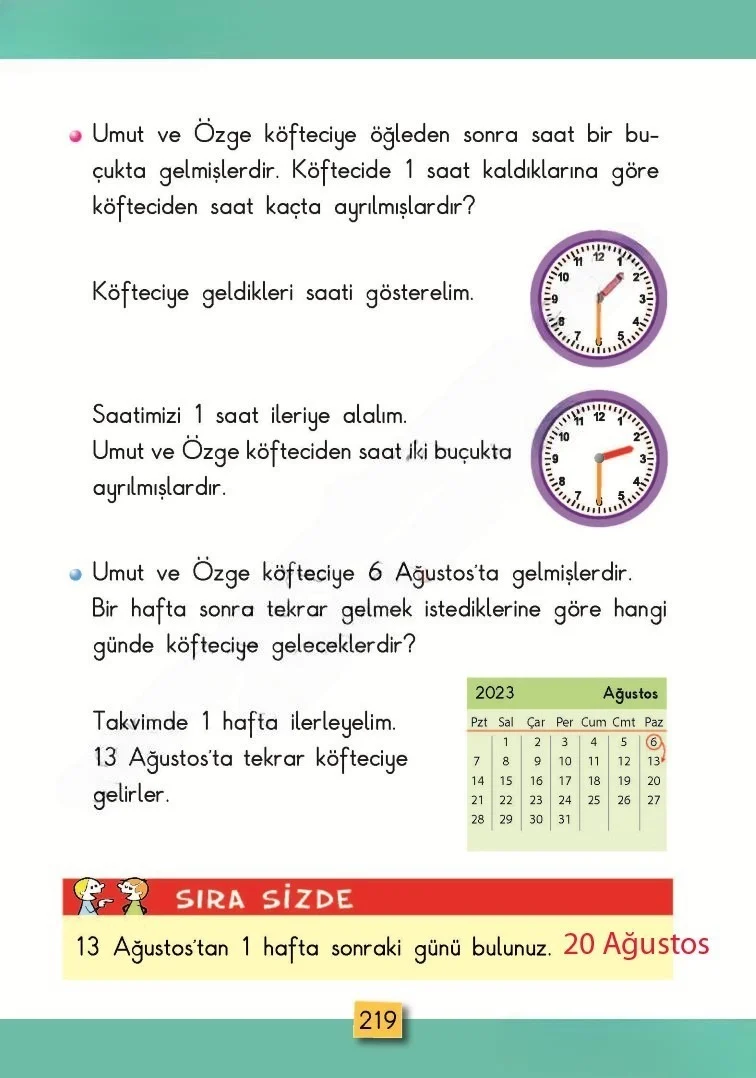2. Sınıf Matematik Ders Kitabı Cevapları MHG Yayınları Sayfa 219 Çözüm Görseli