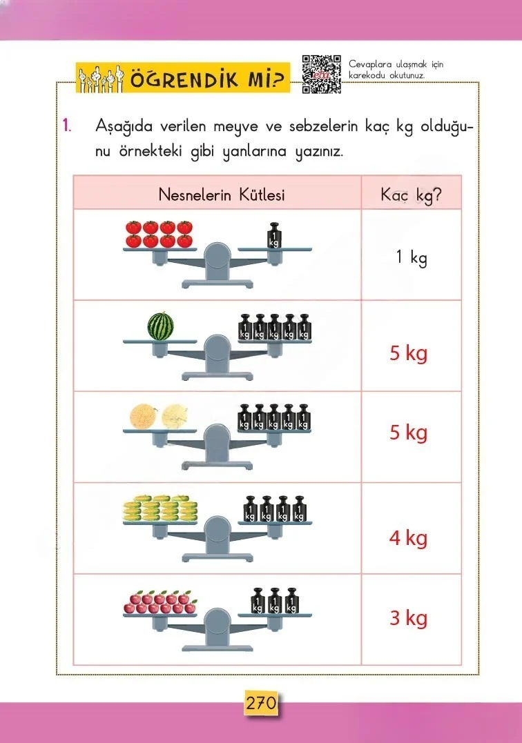2. Sınıf Matematik Ders Kitabı Cevapları MHG Yayınları Sayfa 270 Çözüm Görseli