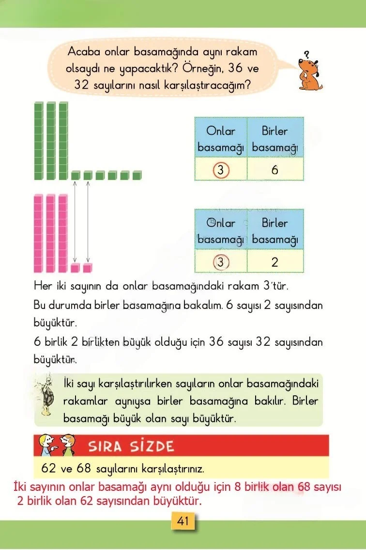 2. Sınıf Matematik Ders Kitabı Cevapları MHG Yayınları Sayfa 41 Çözüm Görseli