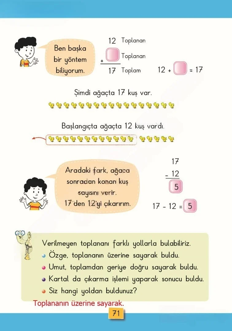 2. Sınıf Matematik Ders Kitabı Cevapları MHG Yayınları Sayfa 71 Çözüm Görseli