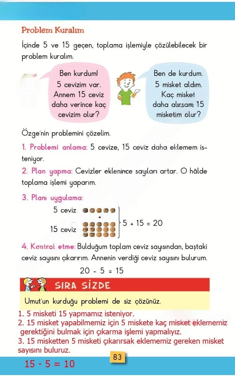 2. Sınıf Matematik Ders Kitabı Cevapları MHG Yayınları Sayfa 83 Çözüm Görseli