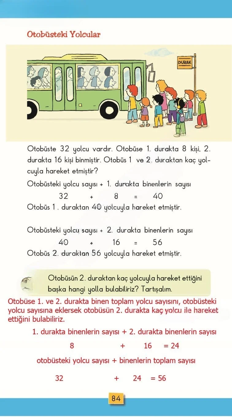 2. Sınıf Matematik Ders Kitabı Cevapları MHG Yayınları Sayfa 84 Çözüm Görseli