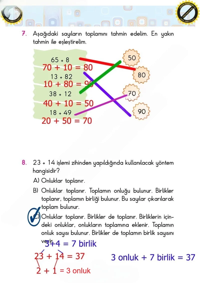 2. Sınıf Matematik Ders Kitabı Cevapları Pasifik Yayınları Sayfa 101 Çözüm Görseli
