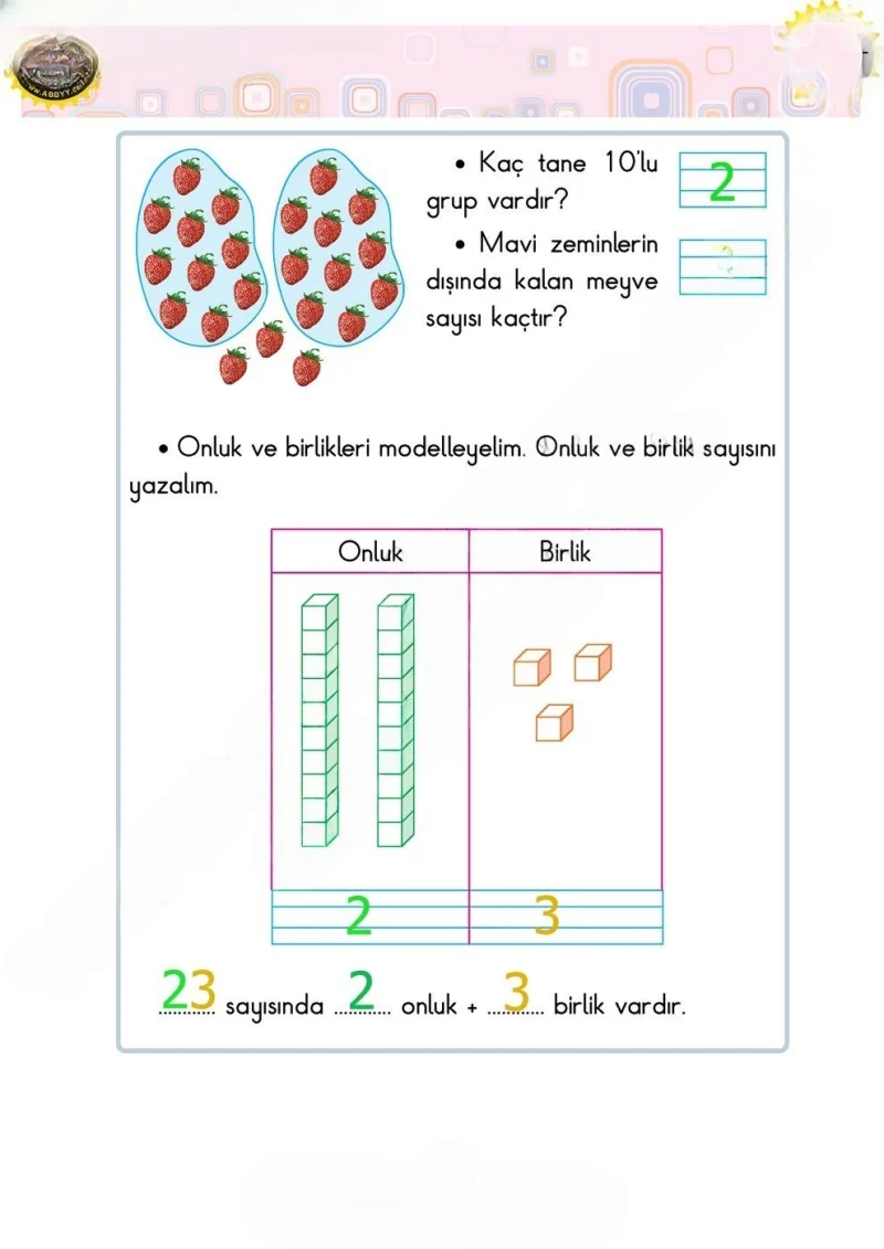 2. Sınıf Matematik Ders Kitabı Cevapları Pasifik Yayınları Sayfa 22 Çözüm Görseli