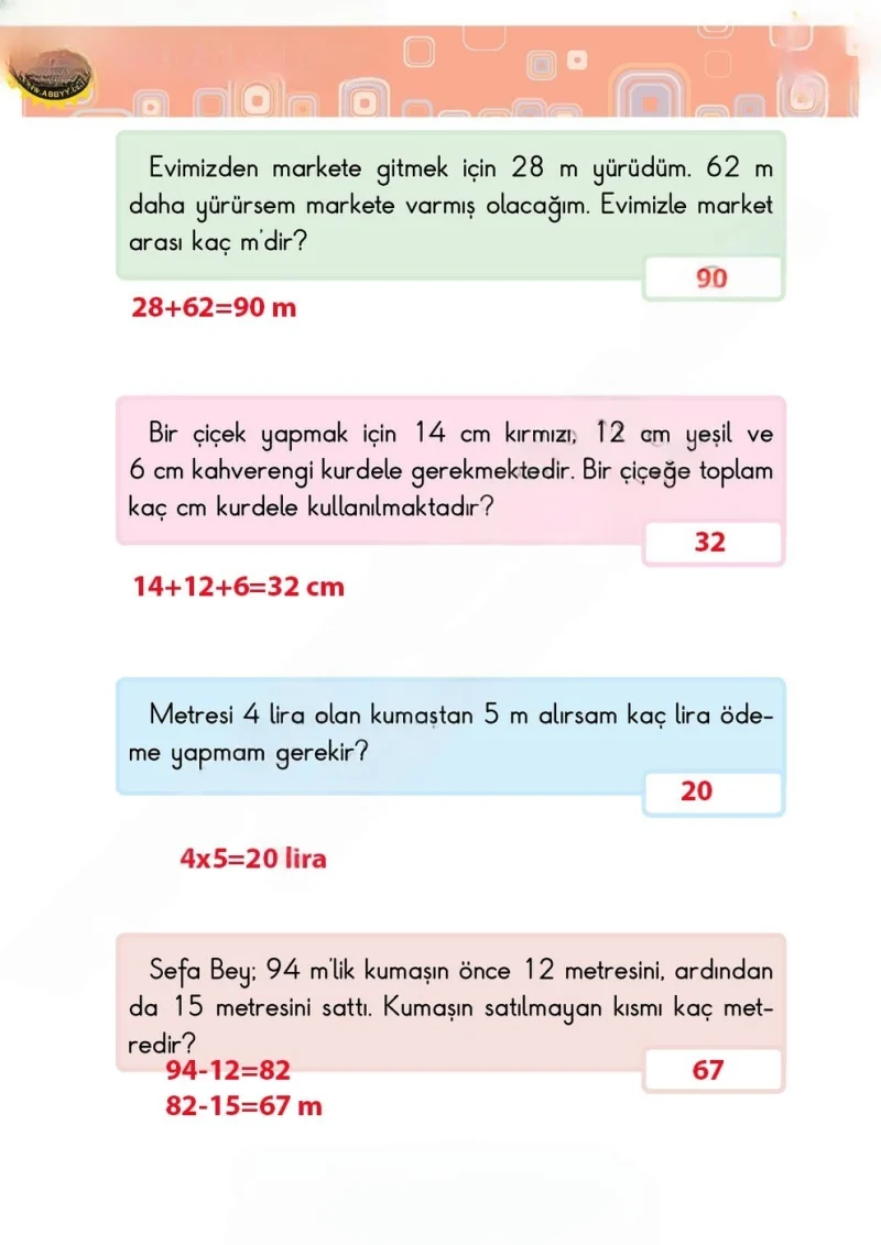 2. Sınıf Matematik Ders Kitabı Cevapları Pasifik Yayınları Sayfa 226 Çözüm Görseli