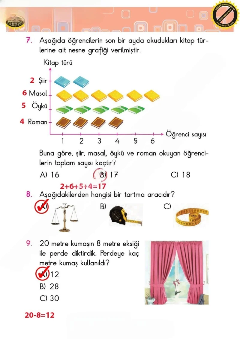 2. Sınıf Matematik Ders Kitabı Cevapları Pasifik Yayınları Sayfa 233 Çözüm Görseli