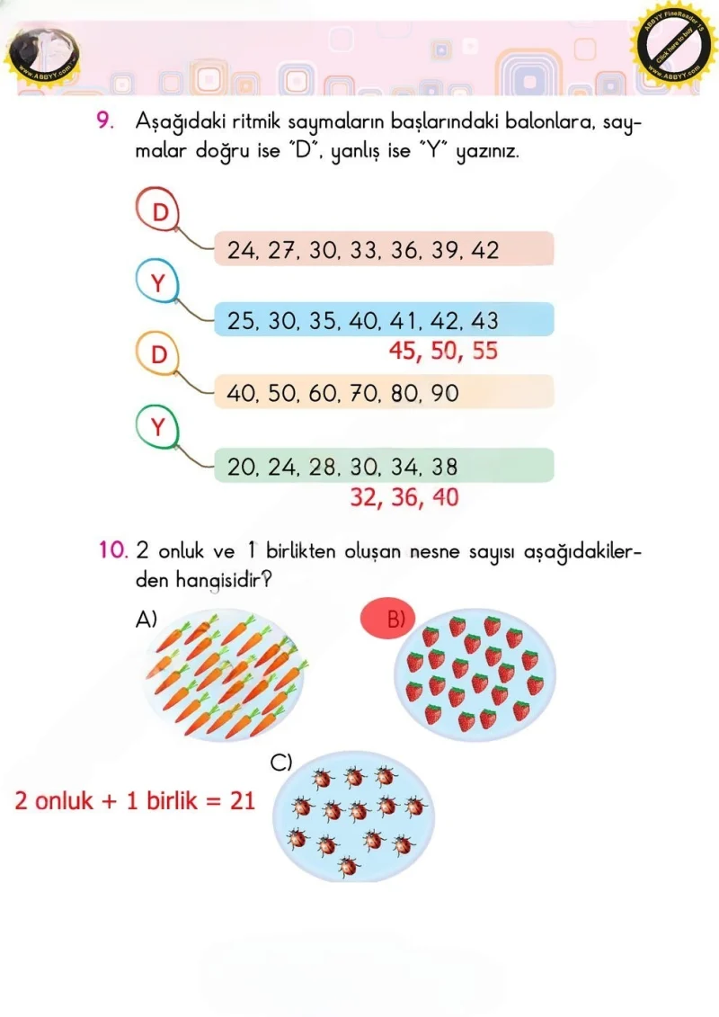 2. Sınıf Matematik Ders Kitabı Cevapları Pasifik Yayınları Sayfa 60 Çözüm Görseli