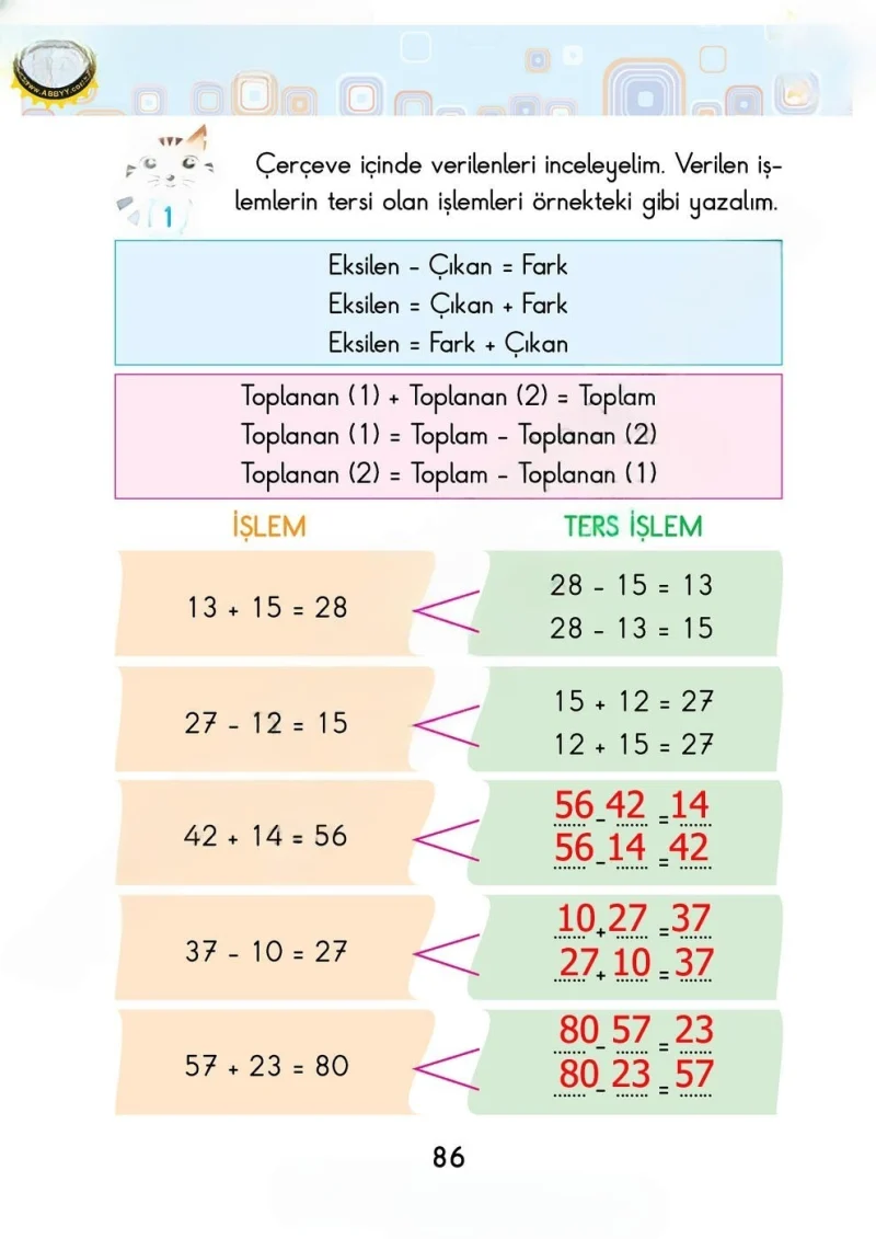 2. Sınıf Matematik Ders Kitabı Cevapları Pasifik Yayınları Sayfa 86 Çözüm Görseli