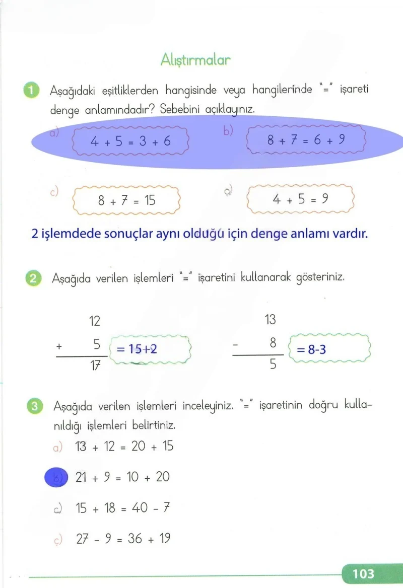 2. Sınıf Matematik Ders Kitabı Cevapları Tekno Artı Yayınları Sayfa 103 Çözüm Görseli
