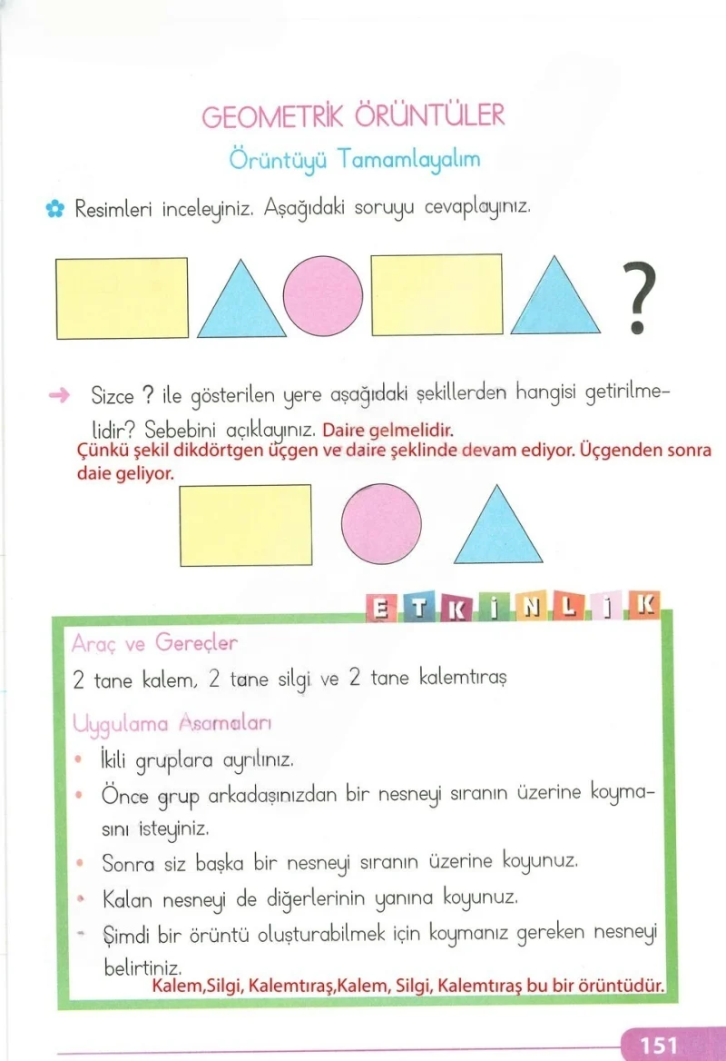 2. Sınıf Matematik Ders Kitabı Cevapları Tekno Artı Yayınları Sayfa 151 Çözüm Görseli
